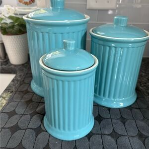 3-Piece Turquoise Canister